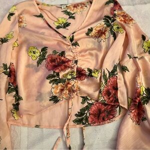 Floral Peach Blouse